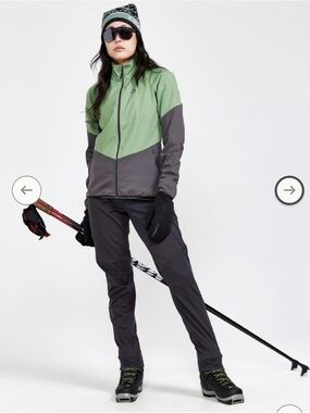 NWT Craft Glide soft-shell women’s jacket in jade/granite XS